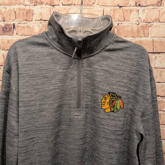 NHL Blackhawks Men's Pullover 1/4 Zip Size Small - Picture 4 of 13
